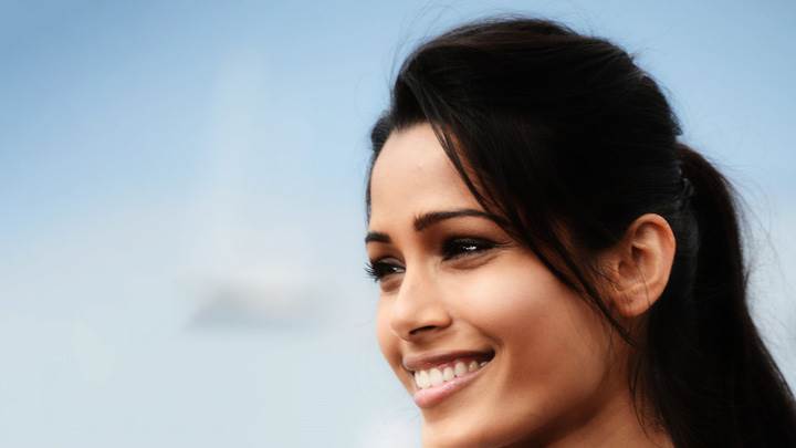 Freida Pinto Side Face Closeup At Desert Dancer Photocall
